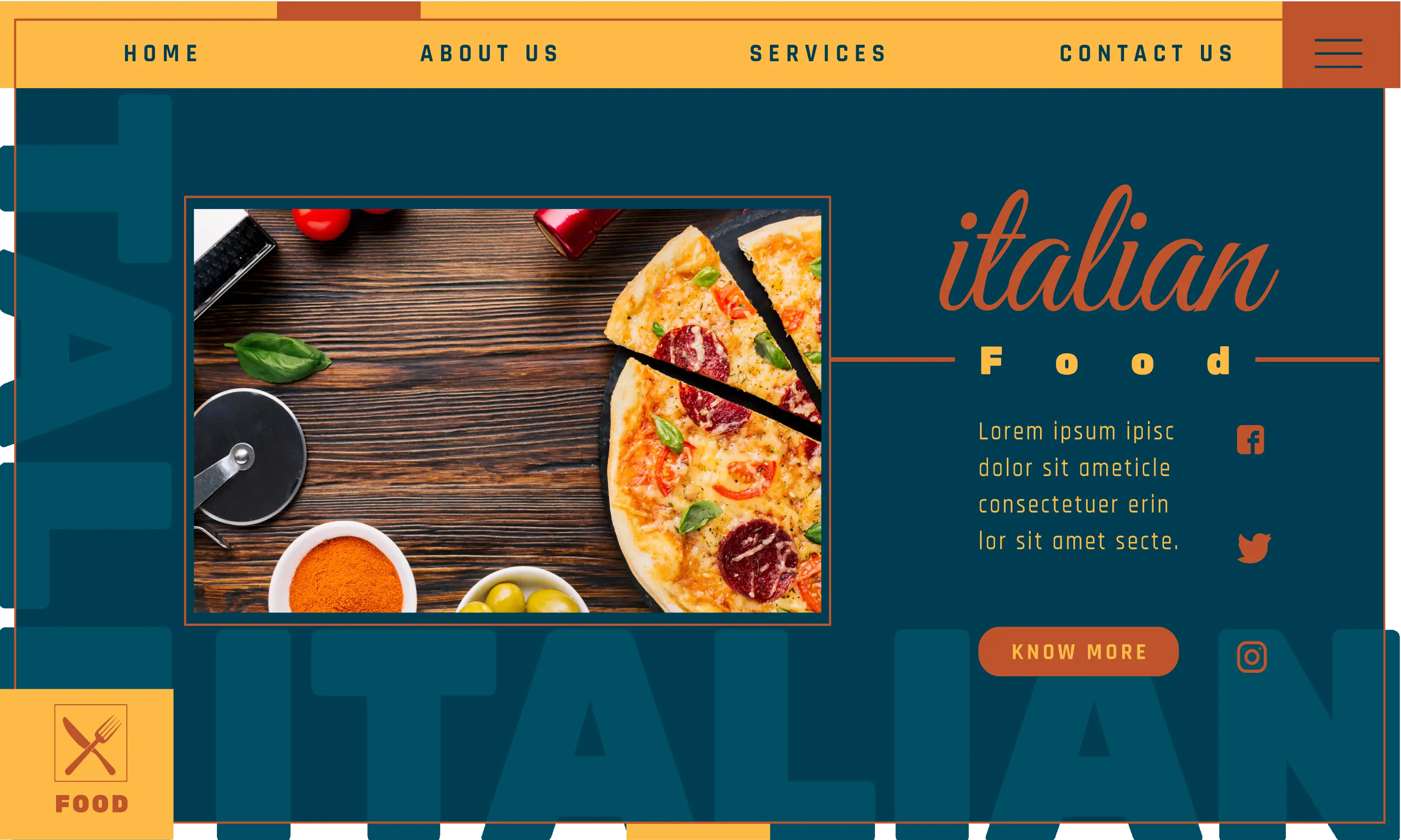 Restaurant template Restaurant template preview