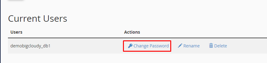 Change Database Password | BigCloudy KB 