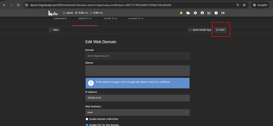 Enable HSTS Policy in Hestia | BigCloudy KB 