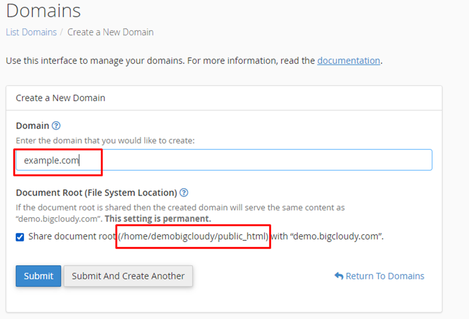Add Domain Name 2 | BigCloudy KB 