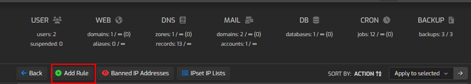 Open IP Address in Hestia | BigCloudy KB 