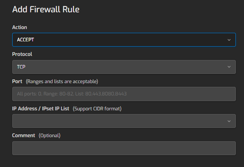 Add Firewall in Hestia | BigCloudy KB 