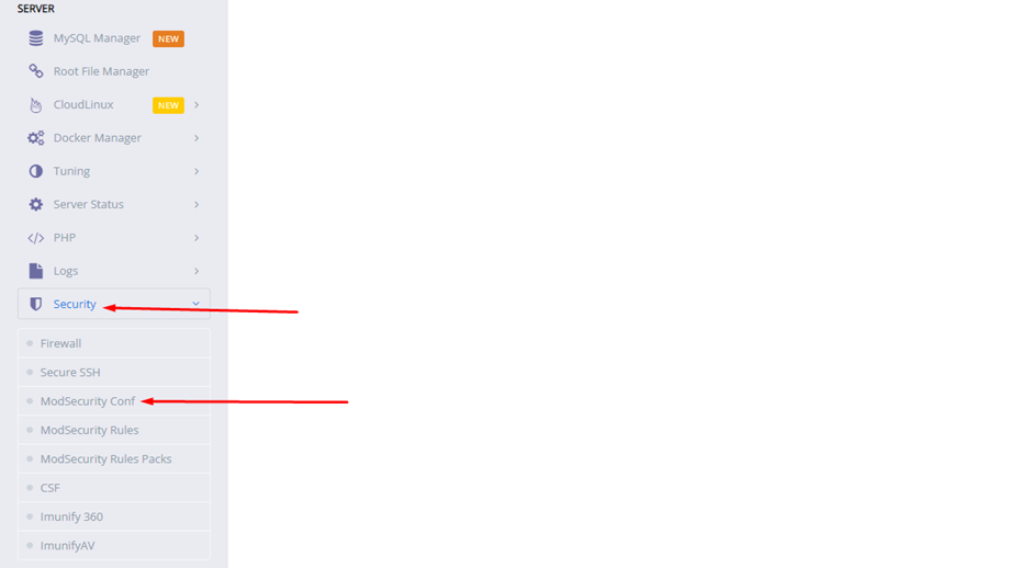ModSecurity Configuration on CyberPanel | BigCloudy KB 