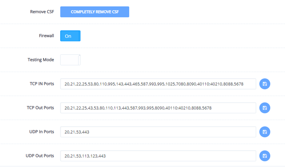 Configure CSF Firewall  on CyberPanel | BigCloudy KB 