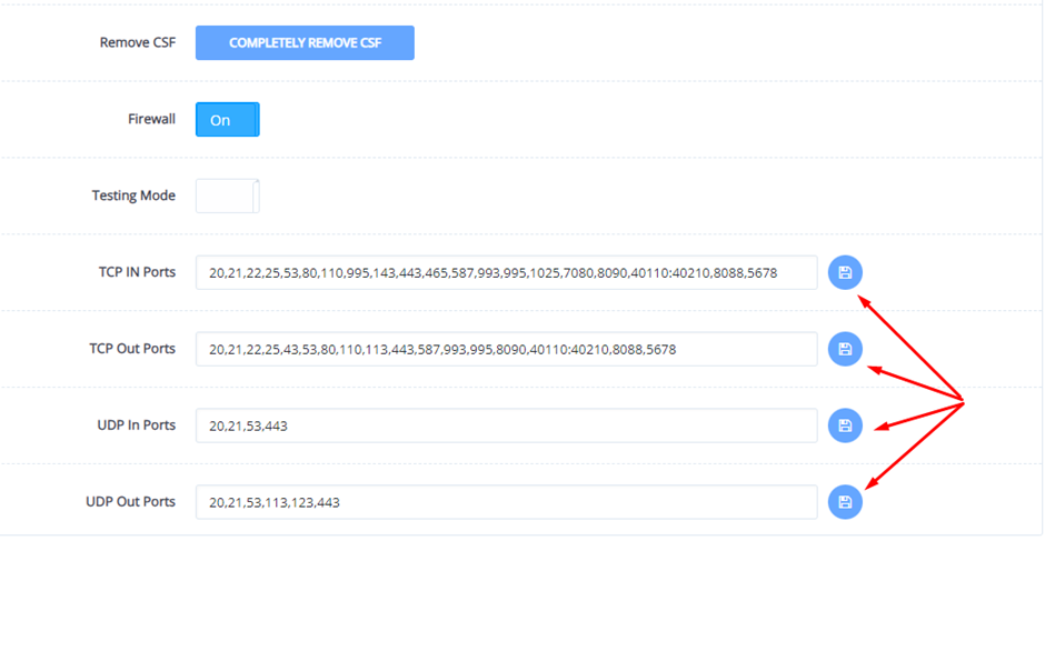 Manage Ports on CSF FIrewall | BigCloudy KB 