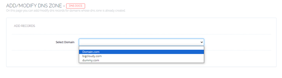 Add DNS Zone on CyberPanel | BigCloudy KB 