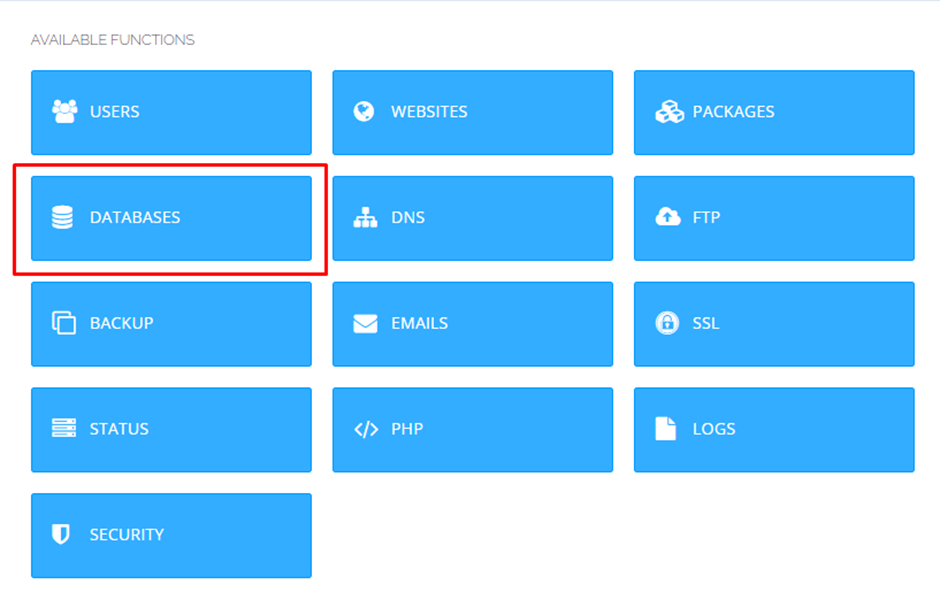 Databases on CyberPanel | BigCloudy KB 