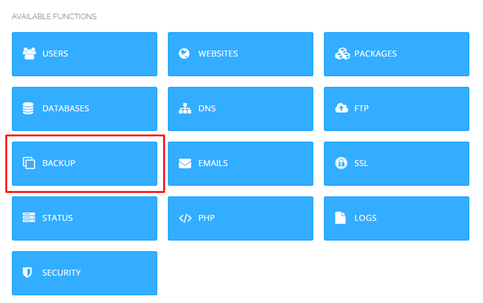 Manage Backups on CyberPanel | BigCloudy KB 