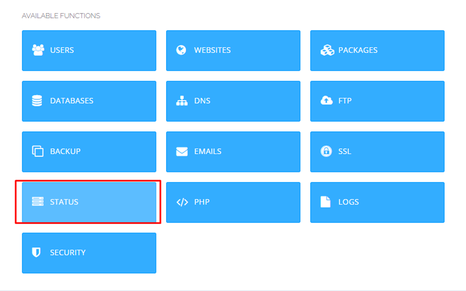 Server Status on CyberPanel | BigCloudy KB 