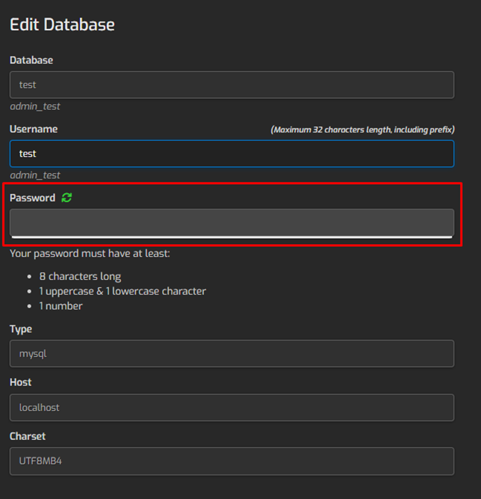 Change Database Password in Hestia | BigCloudy KB 