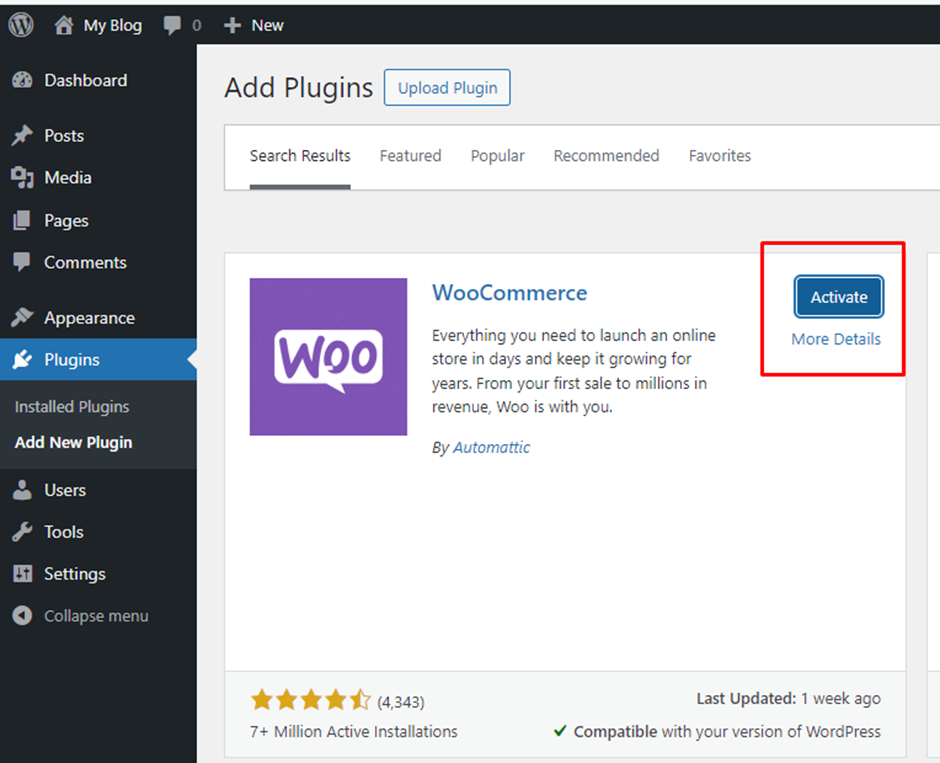 Activate WooCommerce Plugin | BigCloudy KB 