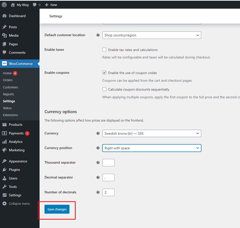 Save Changes in Configuration Settings | BigCloudy KB 