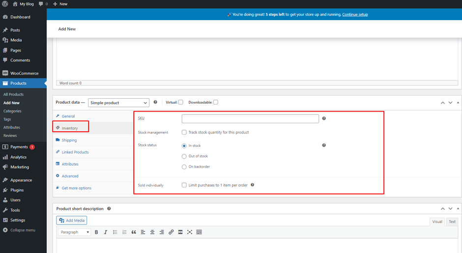 Inventory Settings in WooCommerce | BigCloudy KB 