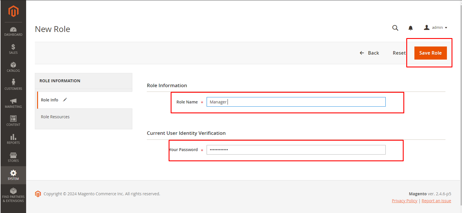 Save Roles in Magento | BigCloudy KB 