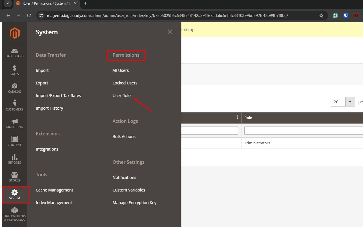 User Roles in Magento 2 | BigCloudy KB 