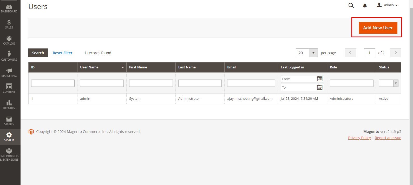 Add New User in Magento | BigCloudy KB 