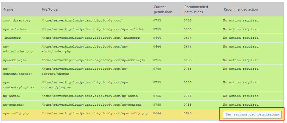 Set File Permissions in WordPress | BigCloudy KB 