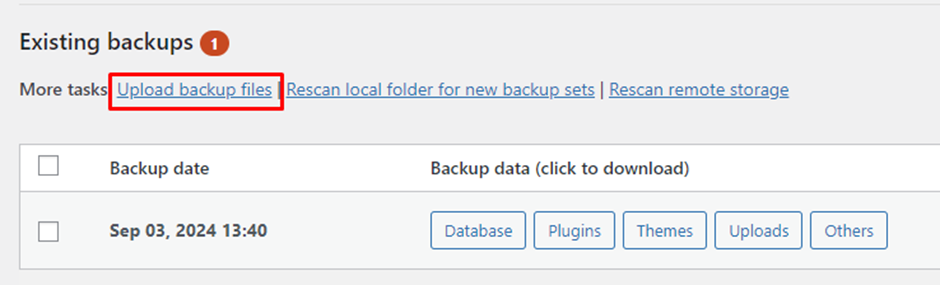 Upload Backup Files | BigCloudy KB 