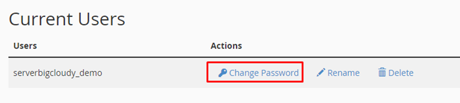 Change User Password | BigCloudy KB 