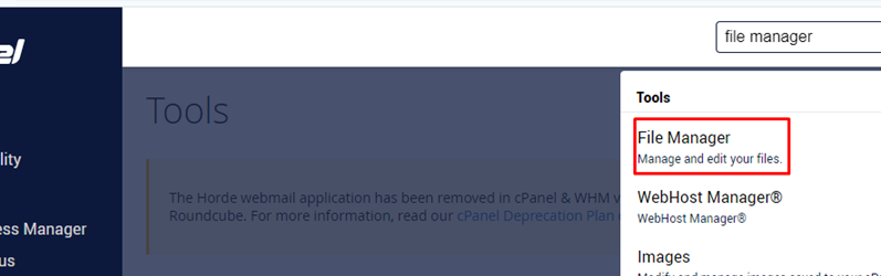 File Manager in cPanel | BigCloudy KB 