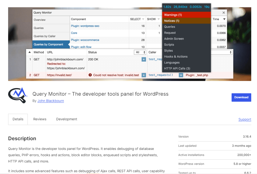 Query Monitor | Database Performance | BigCloudy KB 