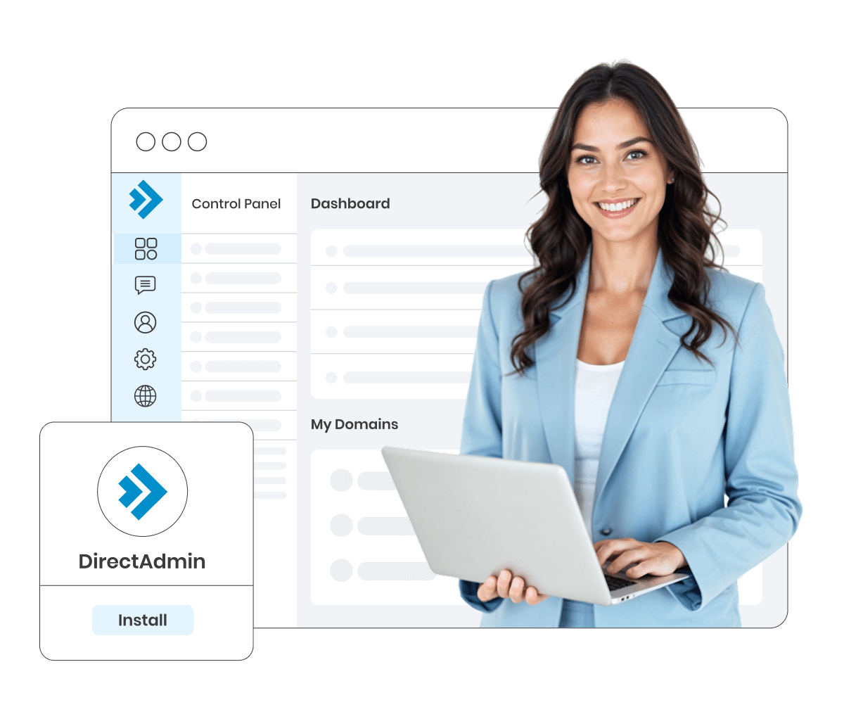 Powerful DirectAdmin Web Panel Page Powerful DirectAdmin Web Panel Page